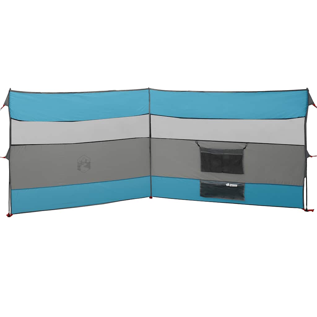Vjetrobran za kampiranje plavo 340x130 cm vodootporni