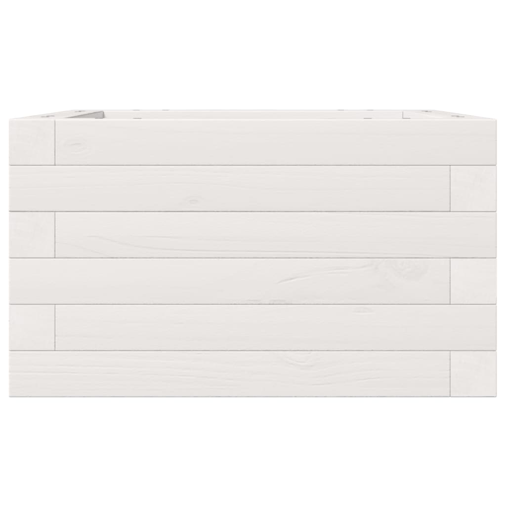 Vrtna sadilica bijela 40 x 40 x 23 cm od masivne borovine