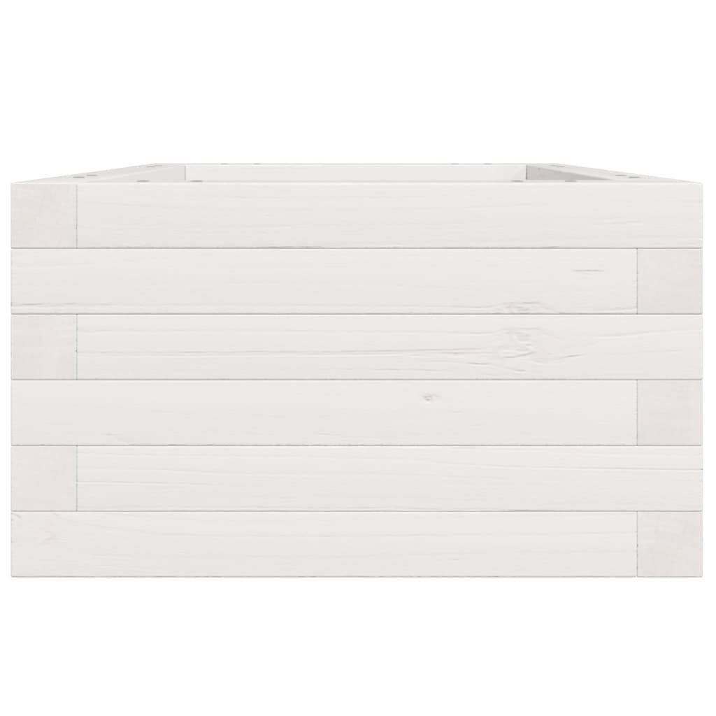 Vrtna sadilica bijela 40 x 40 x 23 cm od masivne borovine