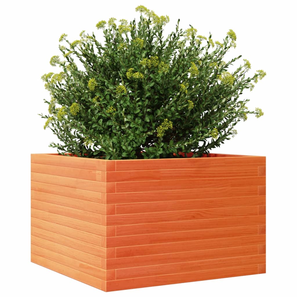 Vrtna sadilica voštano smeđa 70x70x45,5 cm masivna borovina