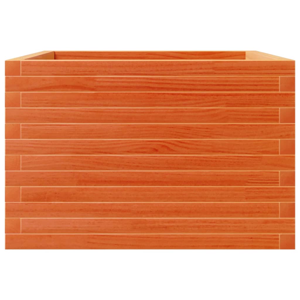 Vrtna sadilica voštano smeđa 70x70x45,5 cm masivna borovina