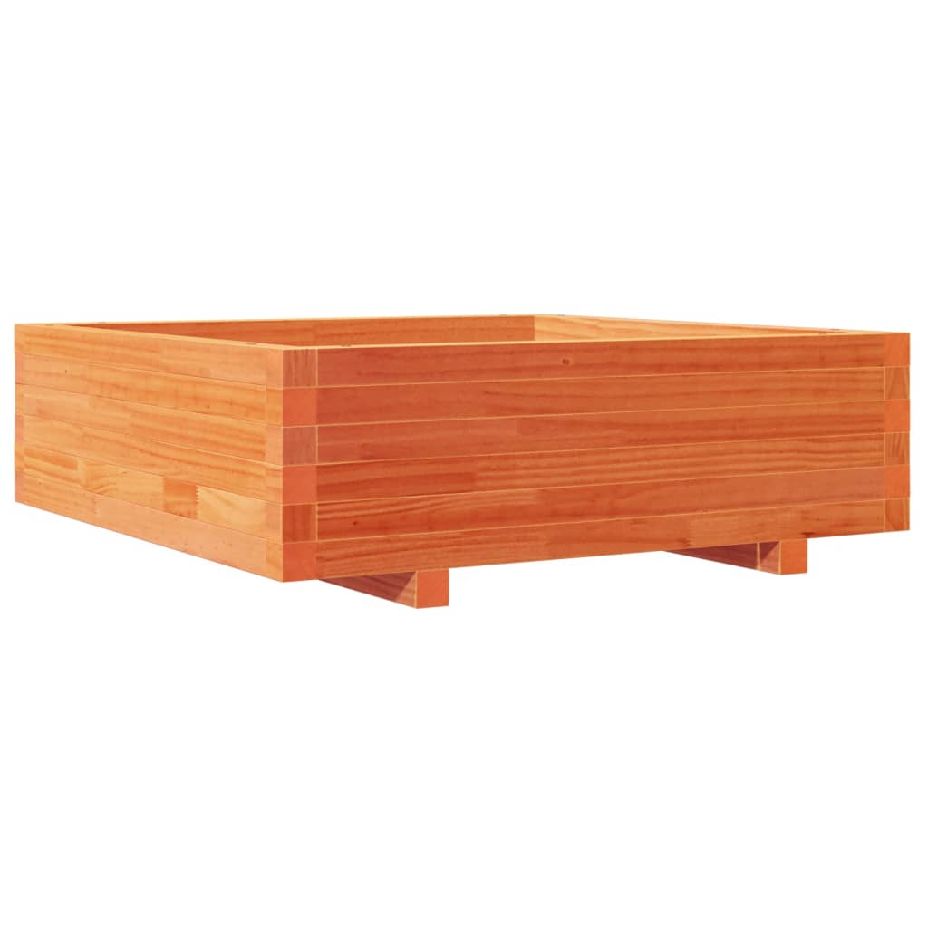 Vrtna sadilica voštano smeđa 80 x 80 x 26,5 cm masivna borovina