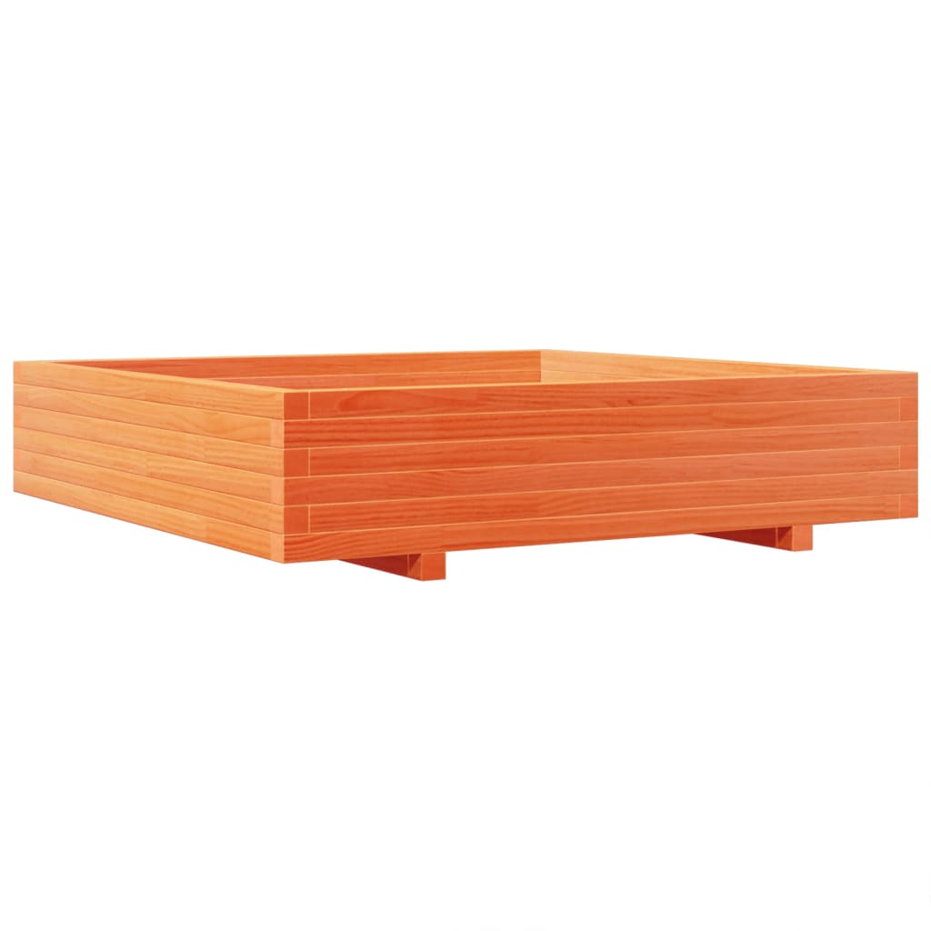 Vrtna sadilica voštano smeđa 110x110x26,5 cm masivna borovina