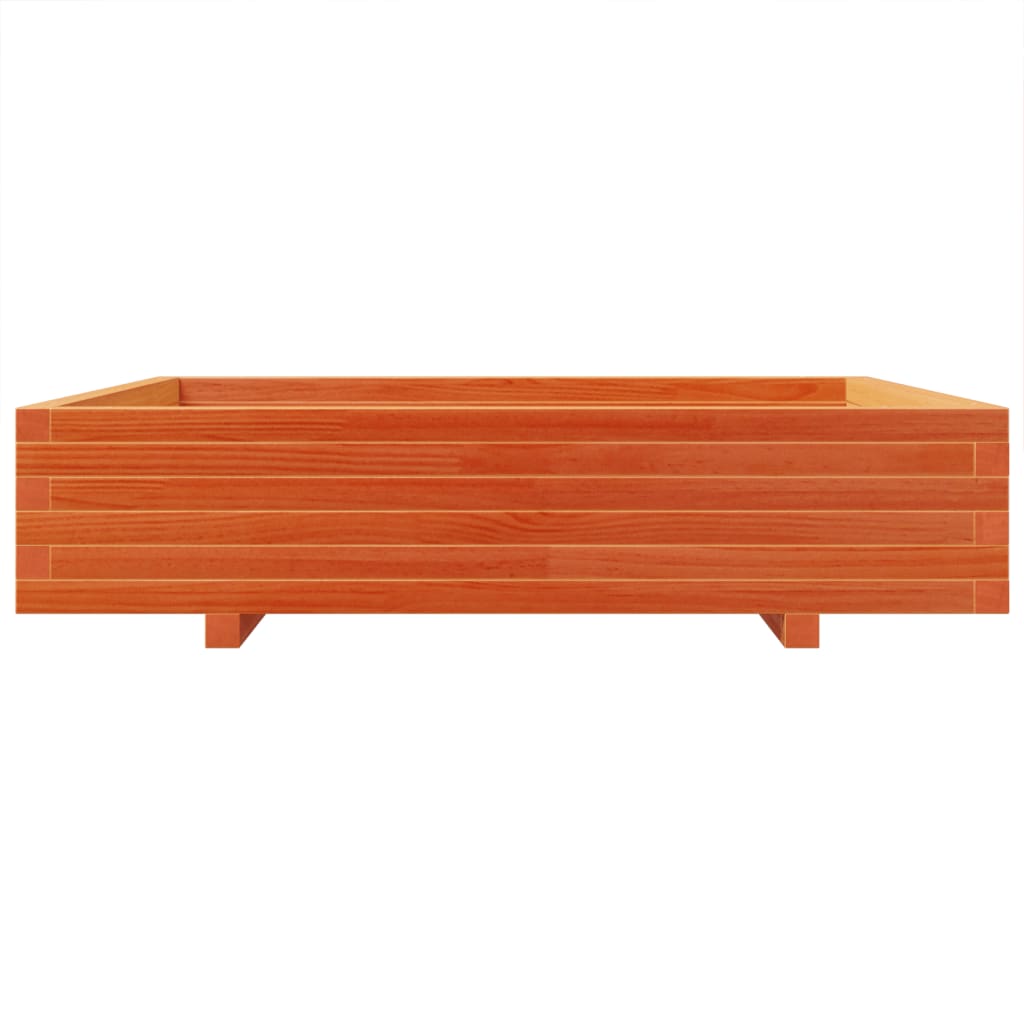 Vrtna sadilica voštano smeđa 110x110x26,5 cm masivna borovina
