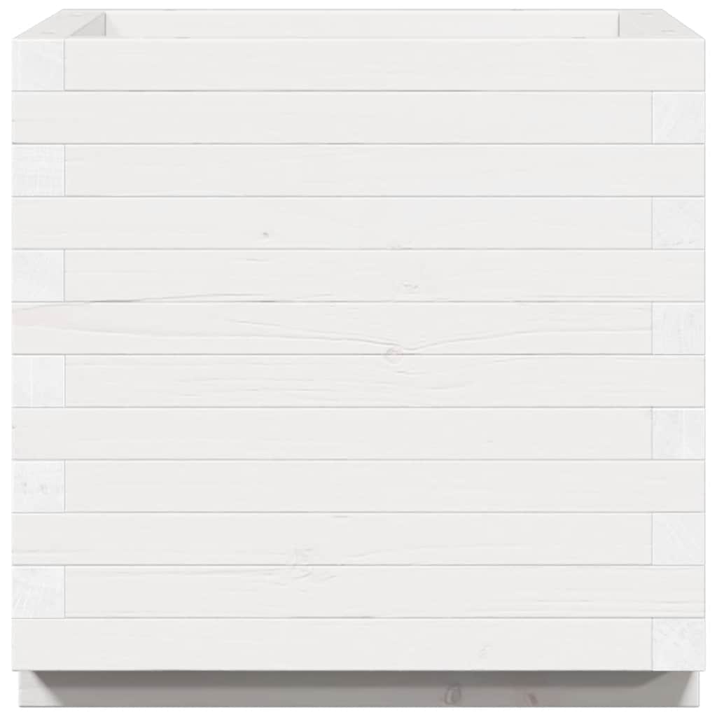 Vrtna sadilica bijela 50 x 50 x 49,5 cm od masivne borovine
