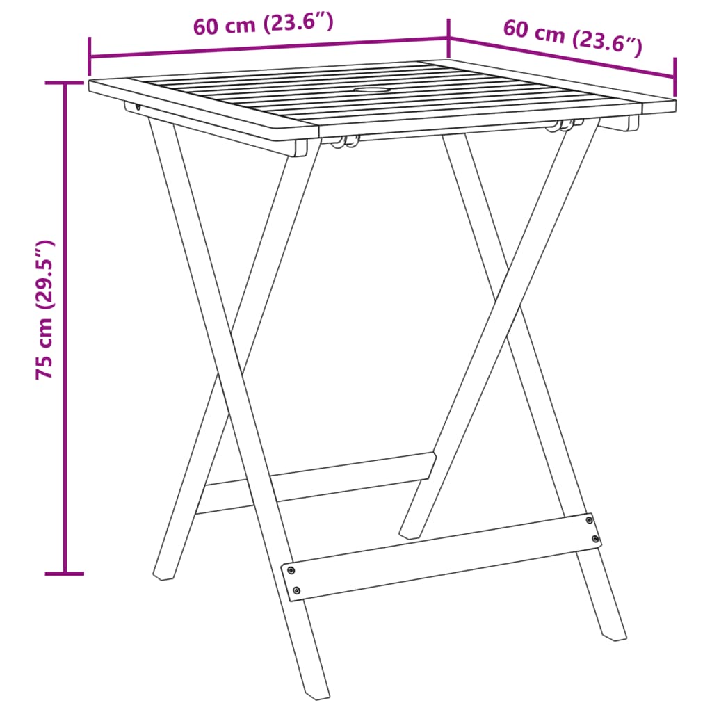 3-dijelni bistro set od tkanine i masivnog drva antracit