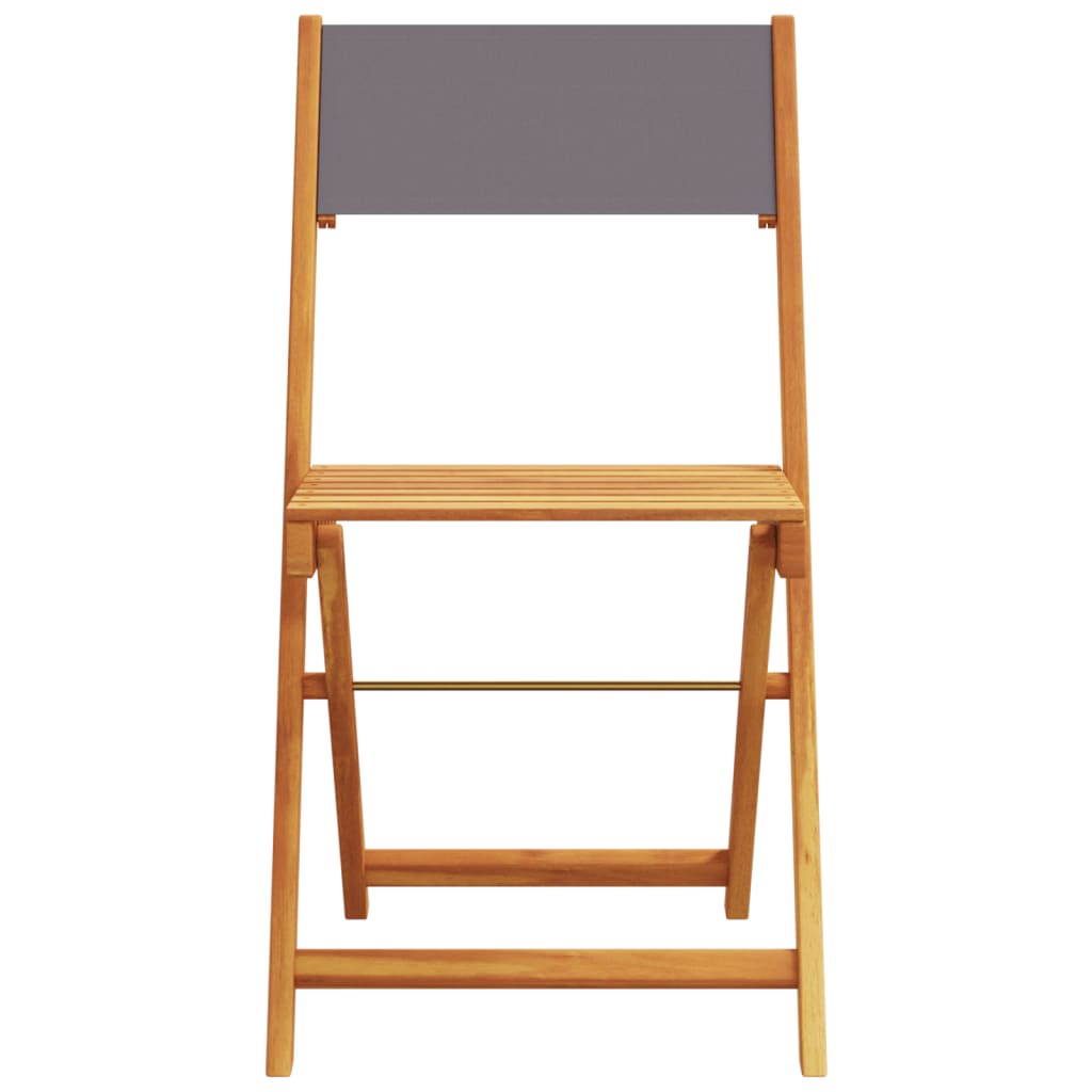 3-dijelni bistro set od tkanine i masivnog drva antracit