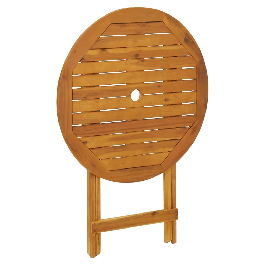 3-dijelni bistro set od tkanine i masivnog drva krem bež