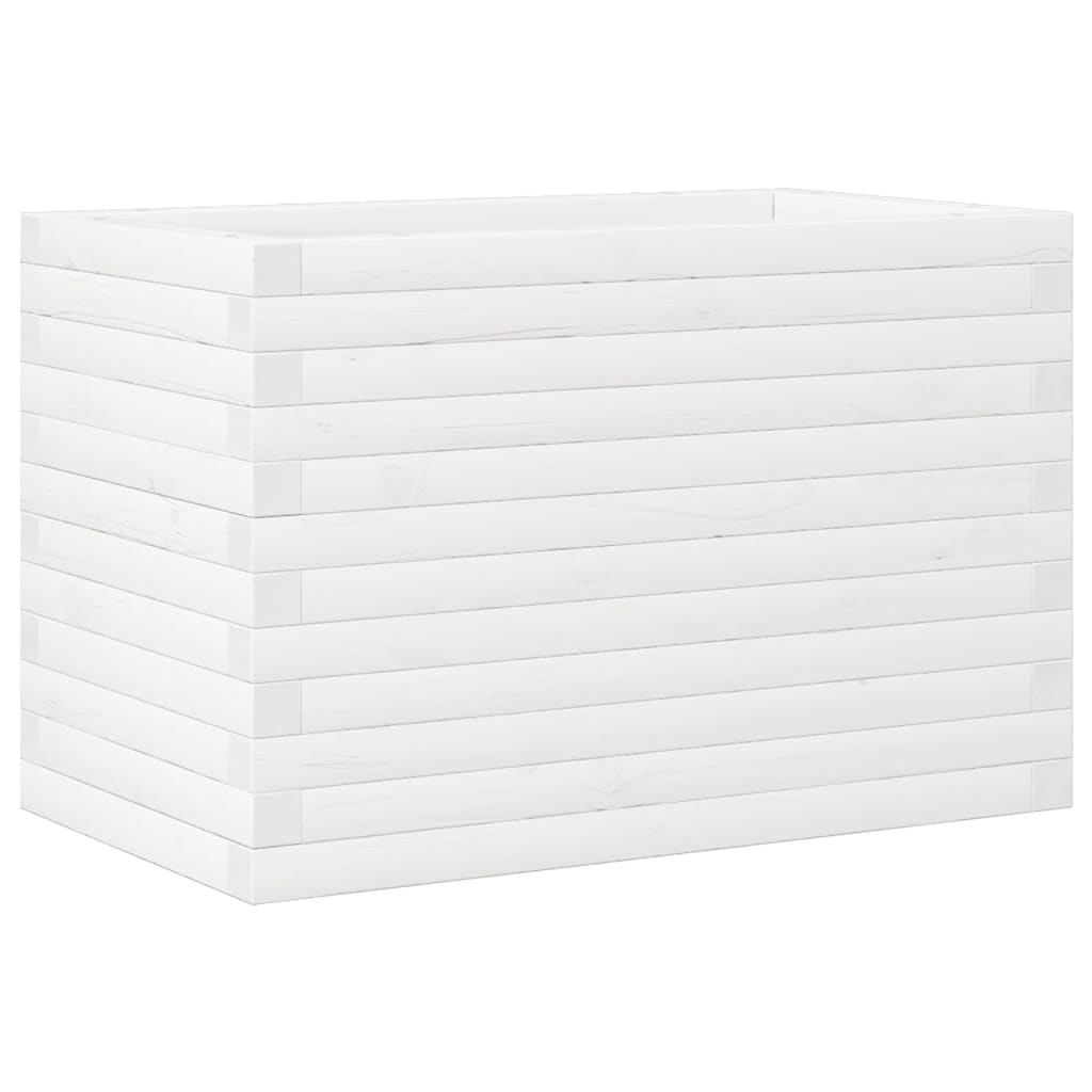 Vrtna sadilica bijela 70x40x46 cm od masivne borovine