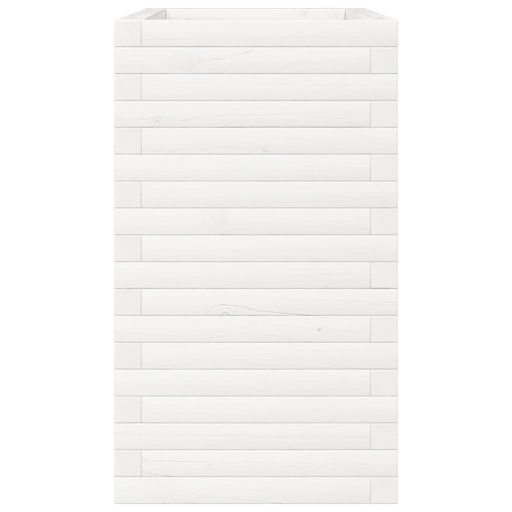 Vrtna sadilica bijela 70x40x68,5 cm od masivne borovine