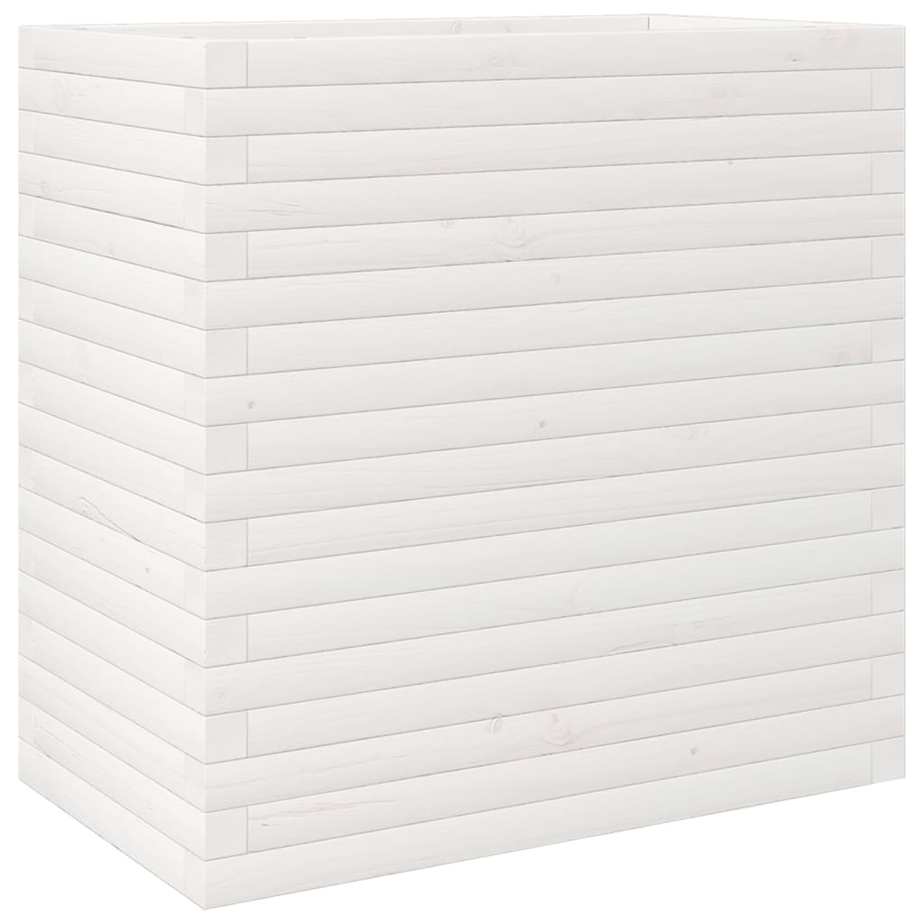 Vrtna sadilica bijela 70x40x68,5 cm od masivne borovine