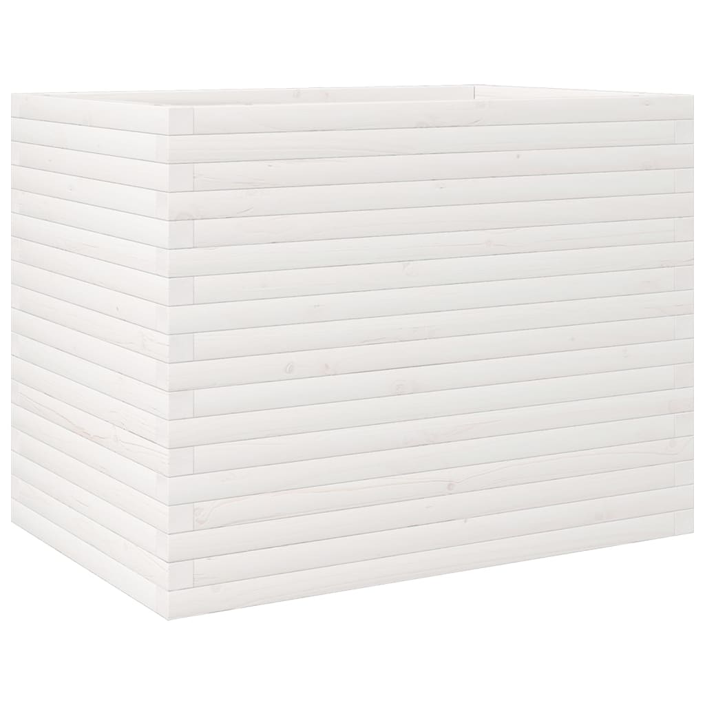Vrtna sadilica bijela 90x60x68,5 cm od masivne borovine
