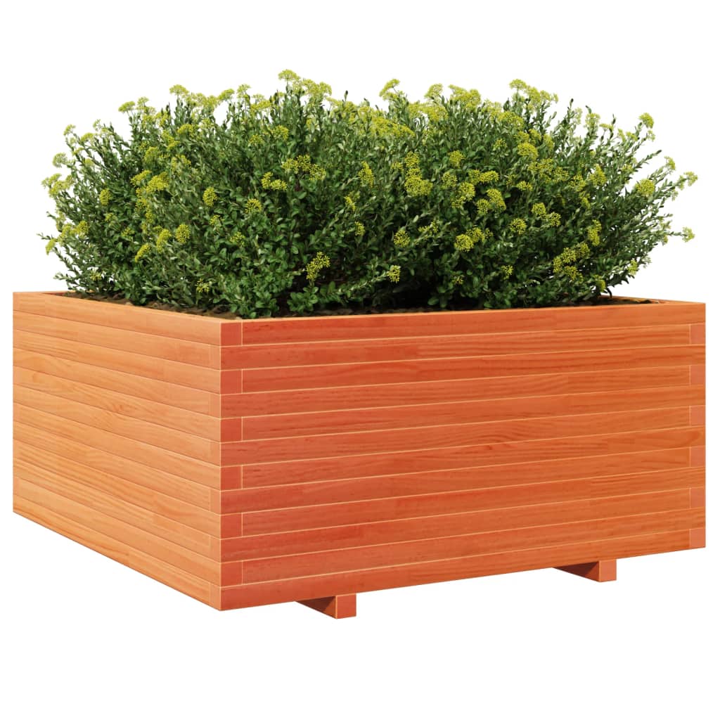 Vrtna sadilica voštano smeđe boje 100x100x49,5 cm od borovine