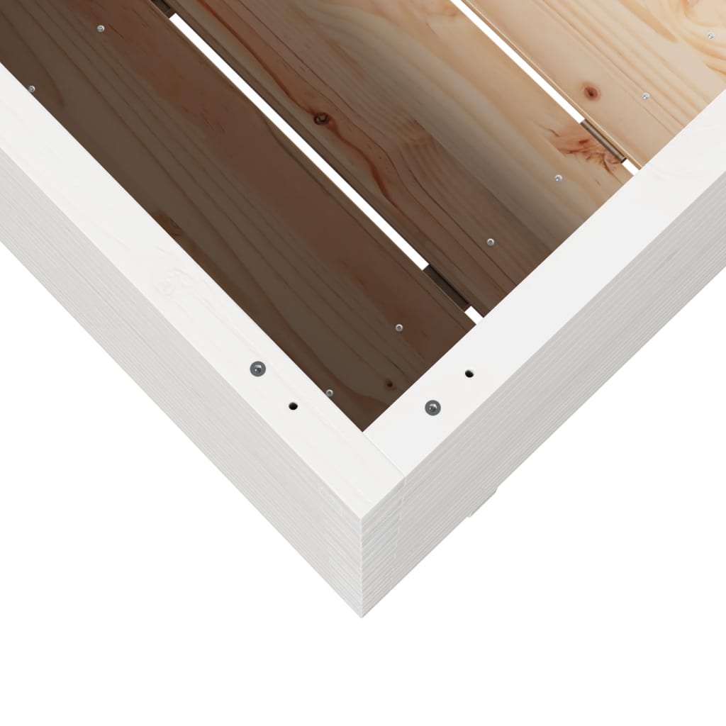 Vrtna sadilica bijela 70x40x72,5 cm od masivne borovine