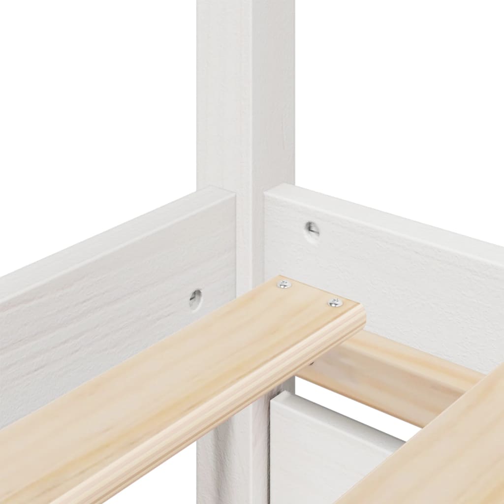 Krevet s ladicama i madracem bijeli 160 x 200 cm od borovine