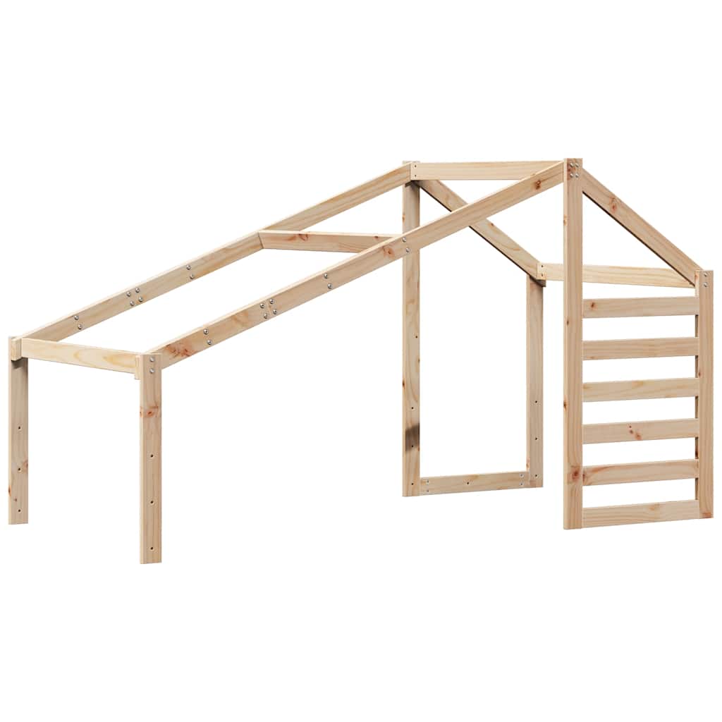 Visoki krevet s krovom 80 x 200 cm od masivne borovine