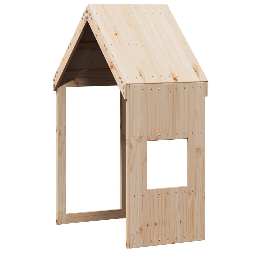 Krevet na kat s krovom 90 x 190 cm od masivne borovine