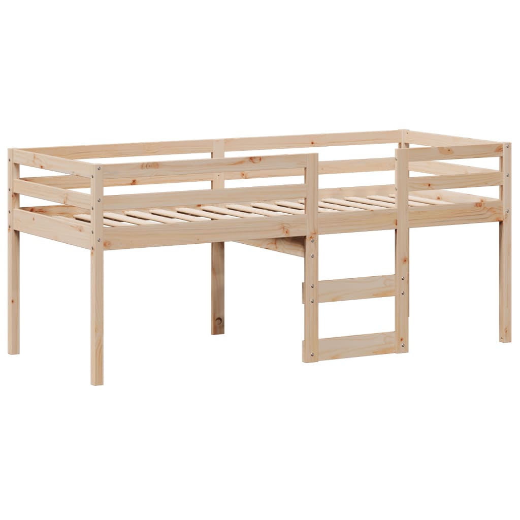 Visoki krevet s krovom 90 x 190 cm od masivne borovine