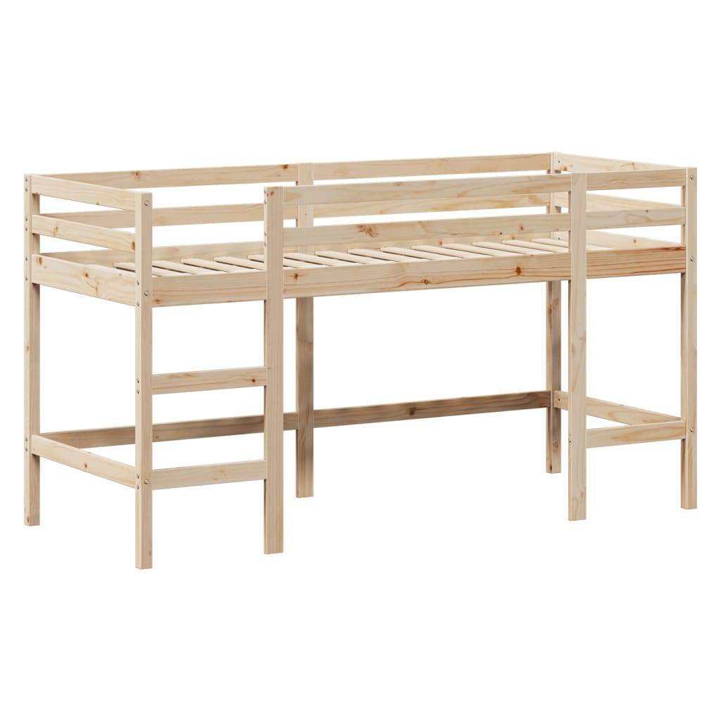 Krevet na kat s ljestvama i krovom 90x190 cm od borovine