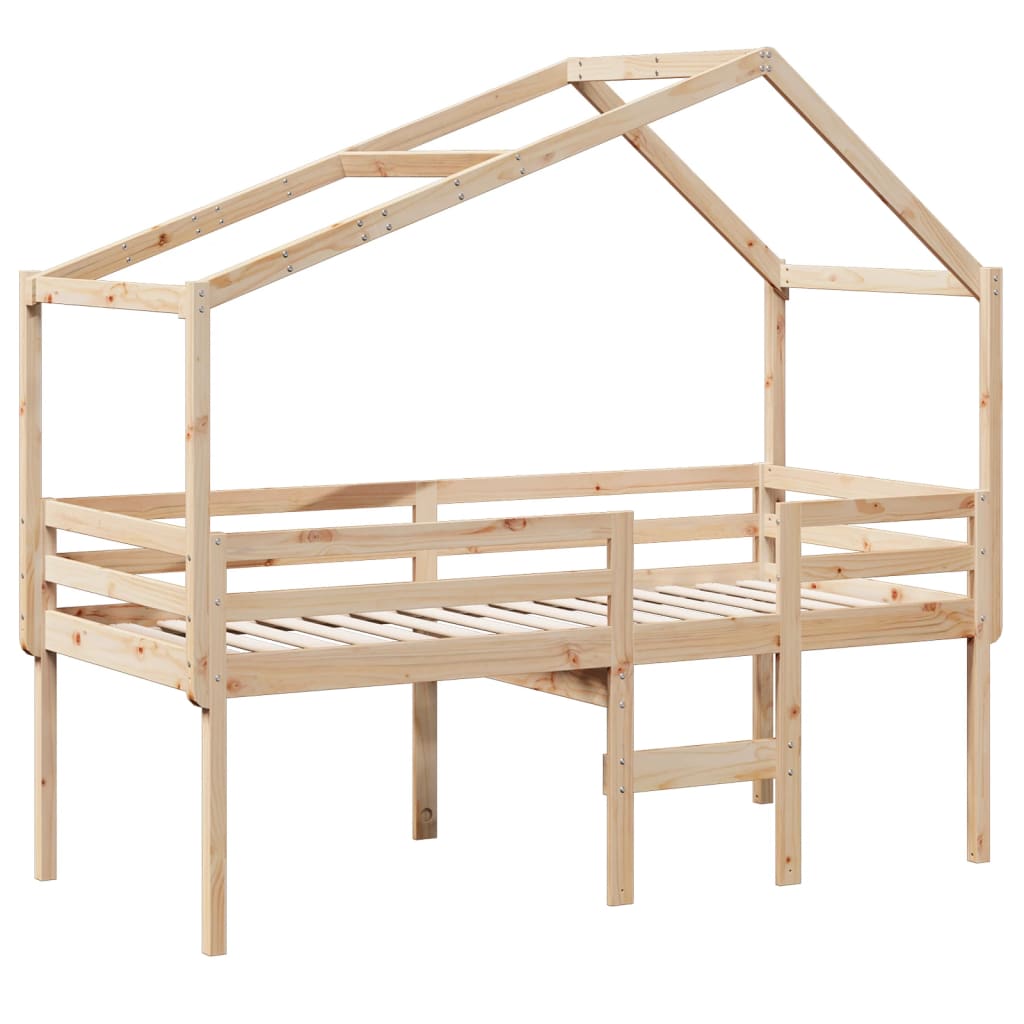 Visoki krevet s krovom 80 x 200 cm od masivne borovine