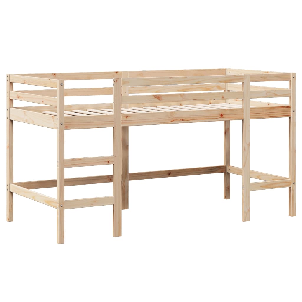 Krevet na kat s ljestvama i krovom 80x200 cm od borovine