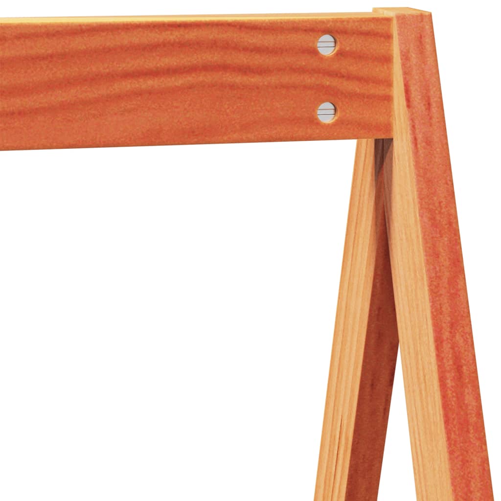 Visoki krevet s krovom voštano smeđi 90x190 cm masivna borovina
