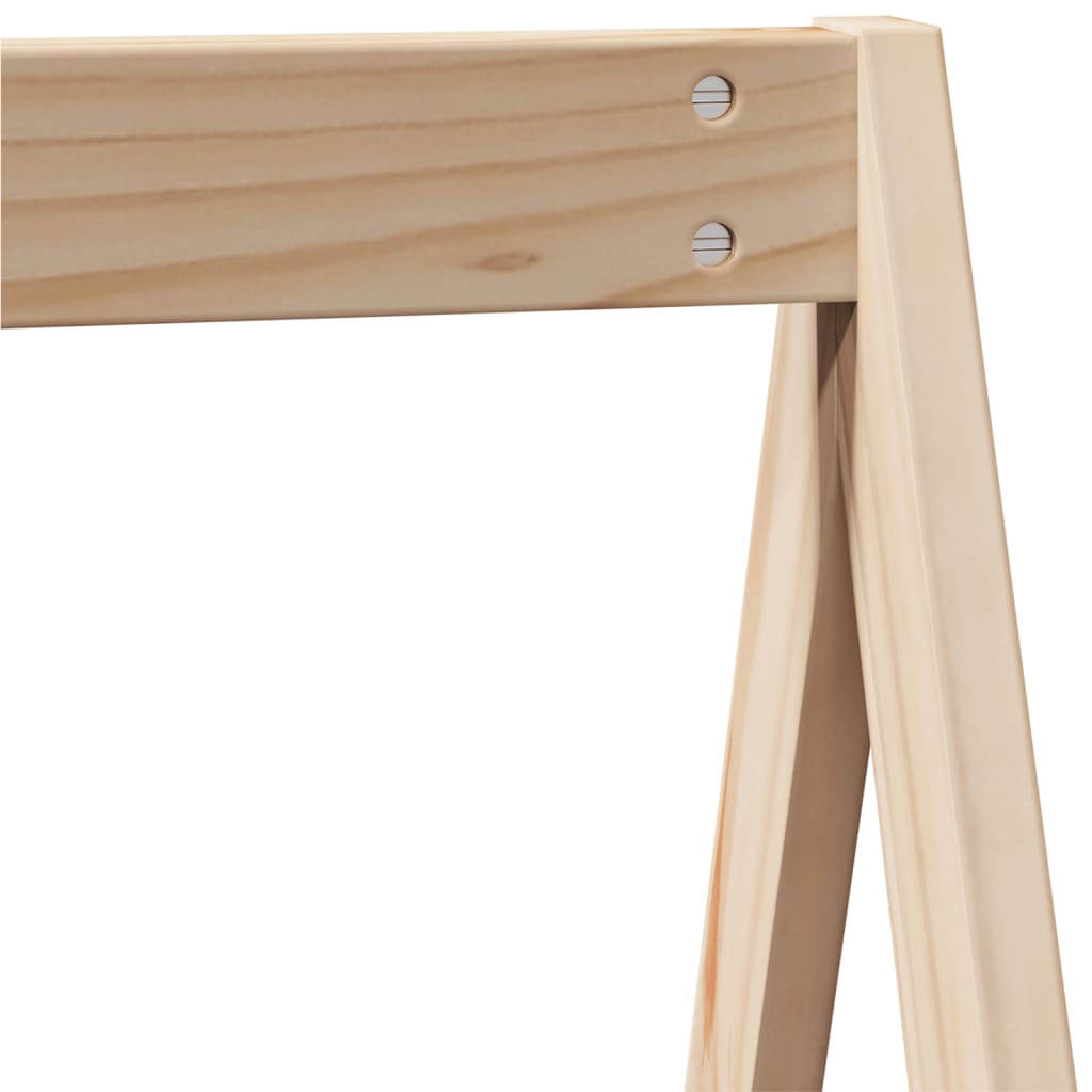 Visoki krevet s krovom 75 x 190 cm od masivne borovine