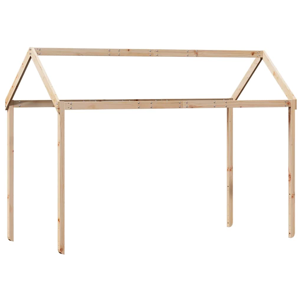 Visoki krevet s krovom 90 x 200 cm od masivne borovine
