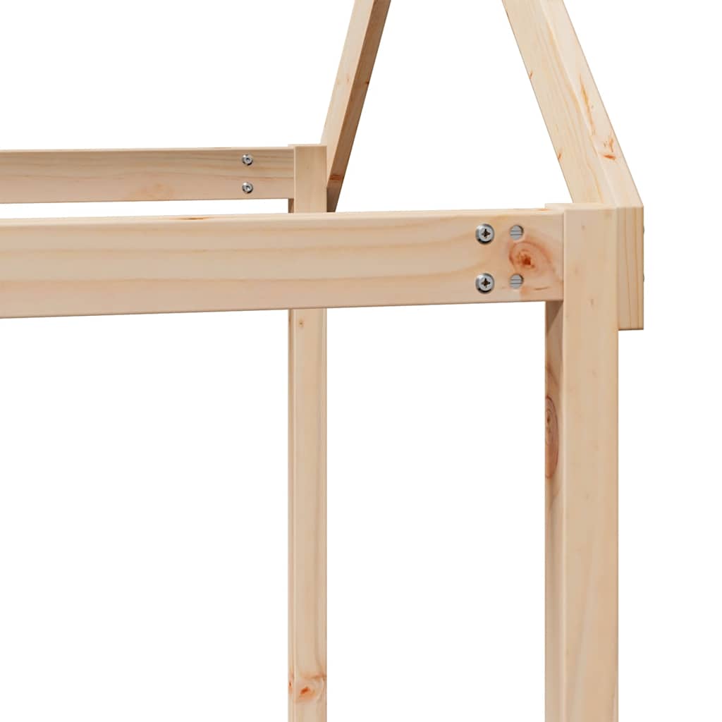 Visoki krevet s krovom 90 x 190 cm od masivne borovine