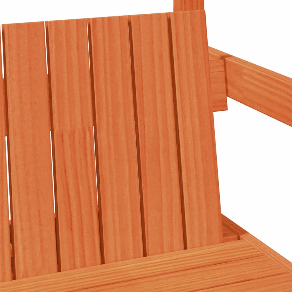 Set kreveta i klupe s krovom voštano smeđi 90 x 200 cm borovina