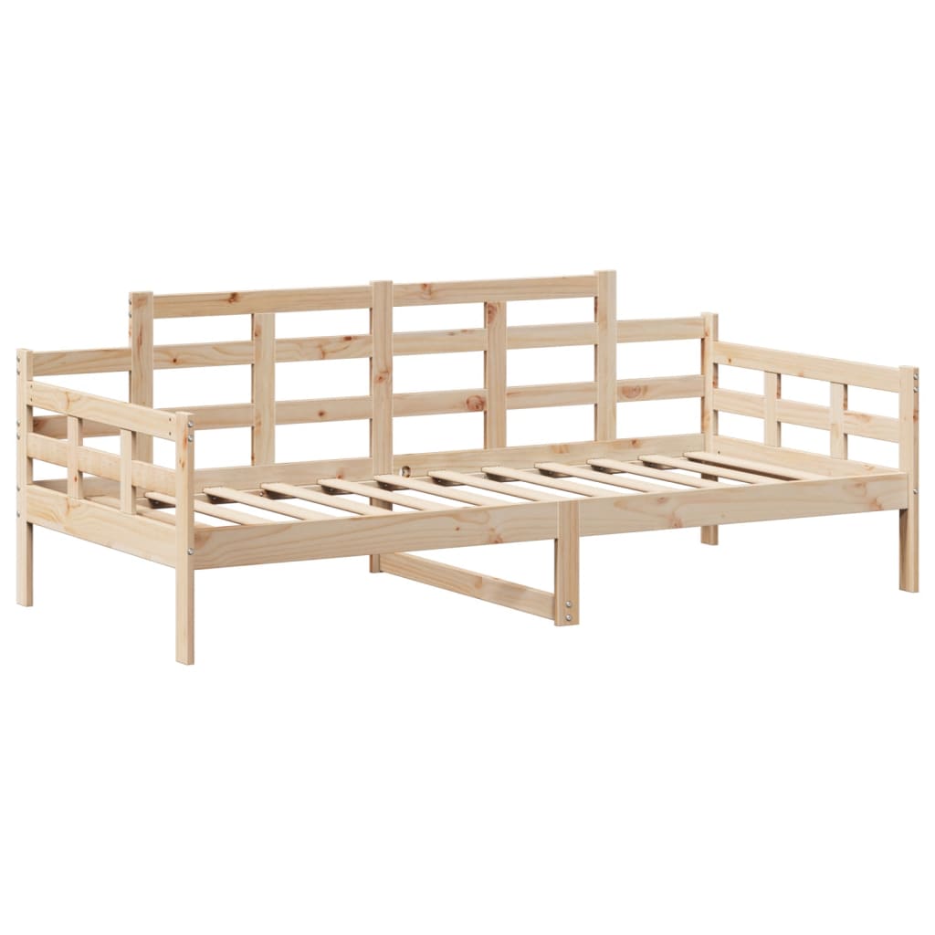 Dnevni krevet s krovom bez madraca 80 x 200 cm masivno drvo