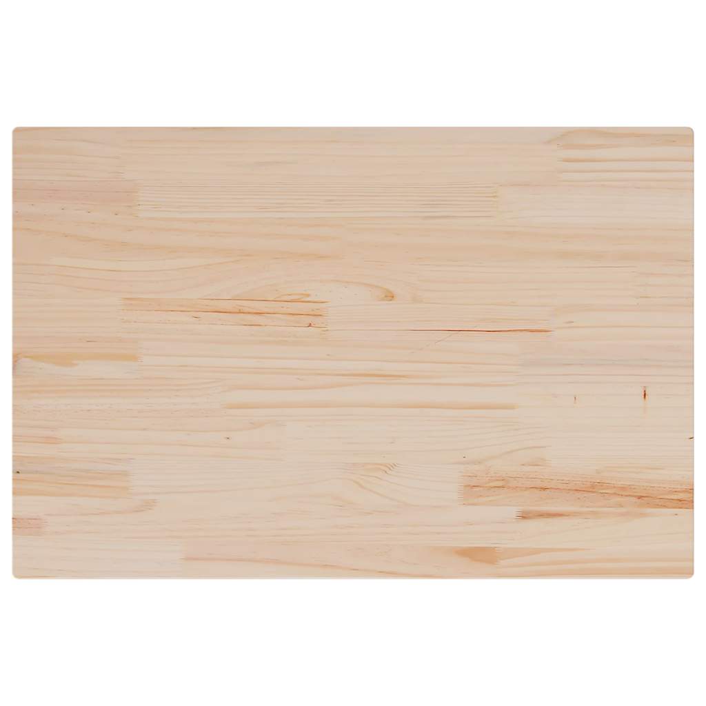 Ploča za stol 80 x 50 x 1,7 cm od masivne borovine pravokutna