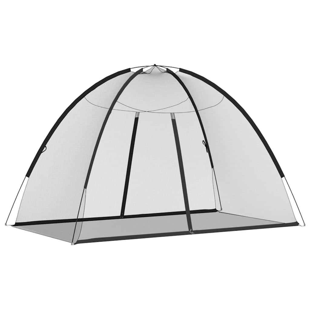 Komarnik Mongolia s vratima 220 mrežasti crni 200x120x130 cm