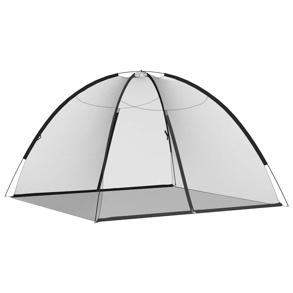Komarnik Mongolia s vratima 220 mrežasti crni 200x200x135 cm