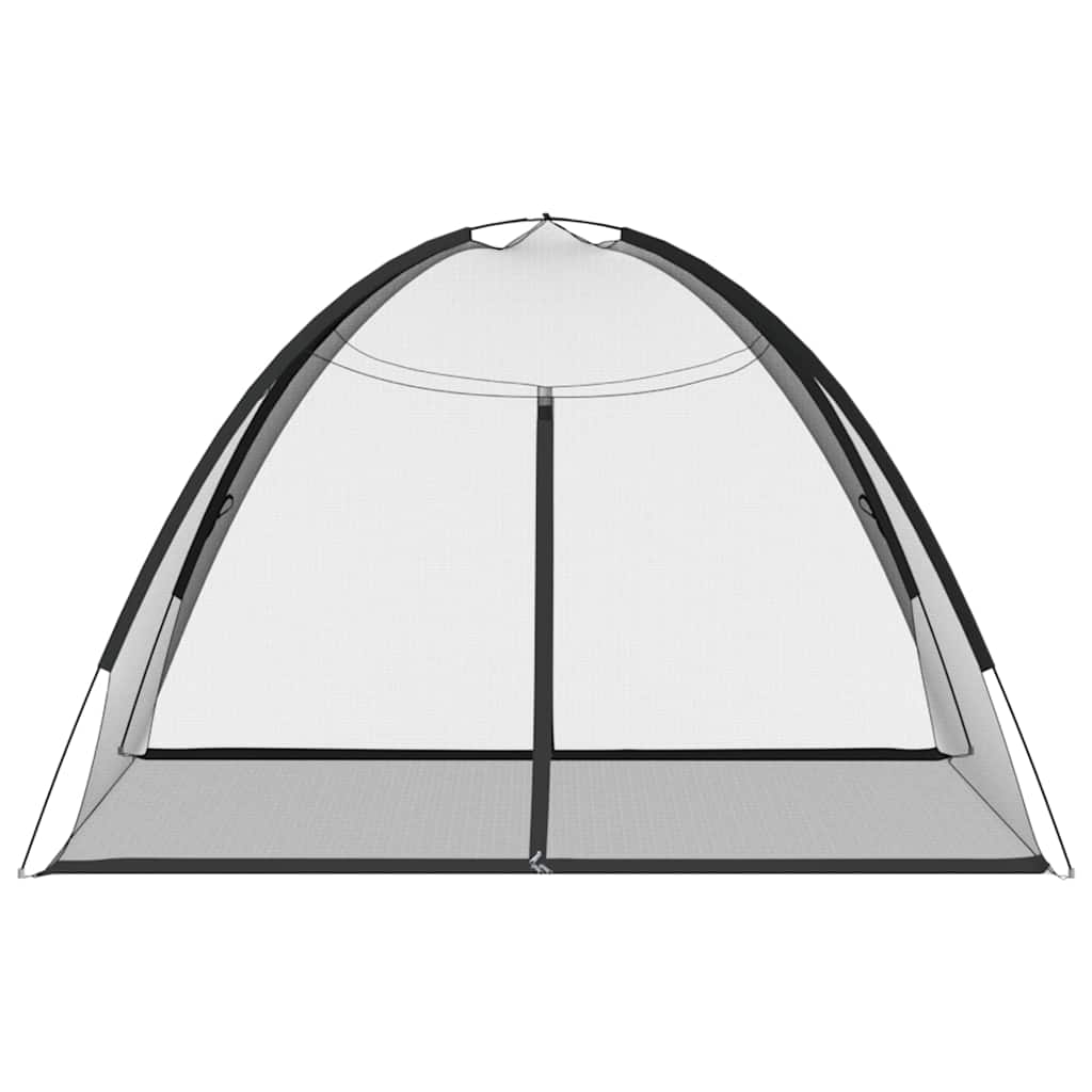 Komarnik Mongolia s vratima 220 mrežasti crni 200x200x135 cm