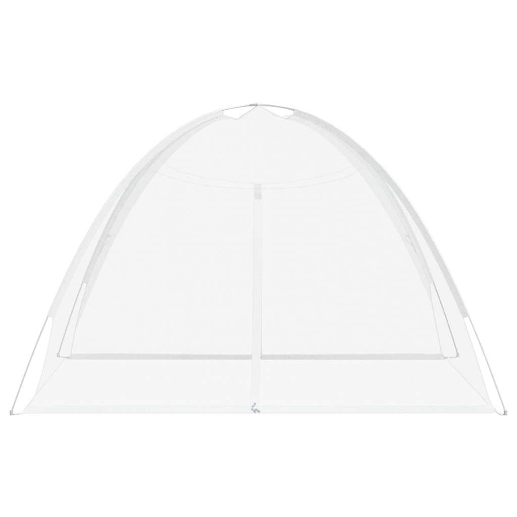 Komarnik Mongolia s vratima 220 mrežasti bijeli 200x200x135 cm
