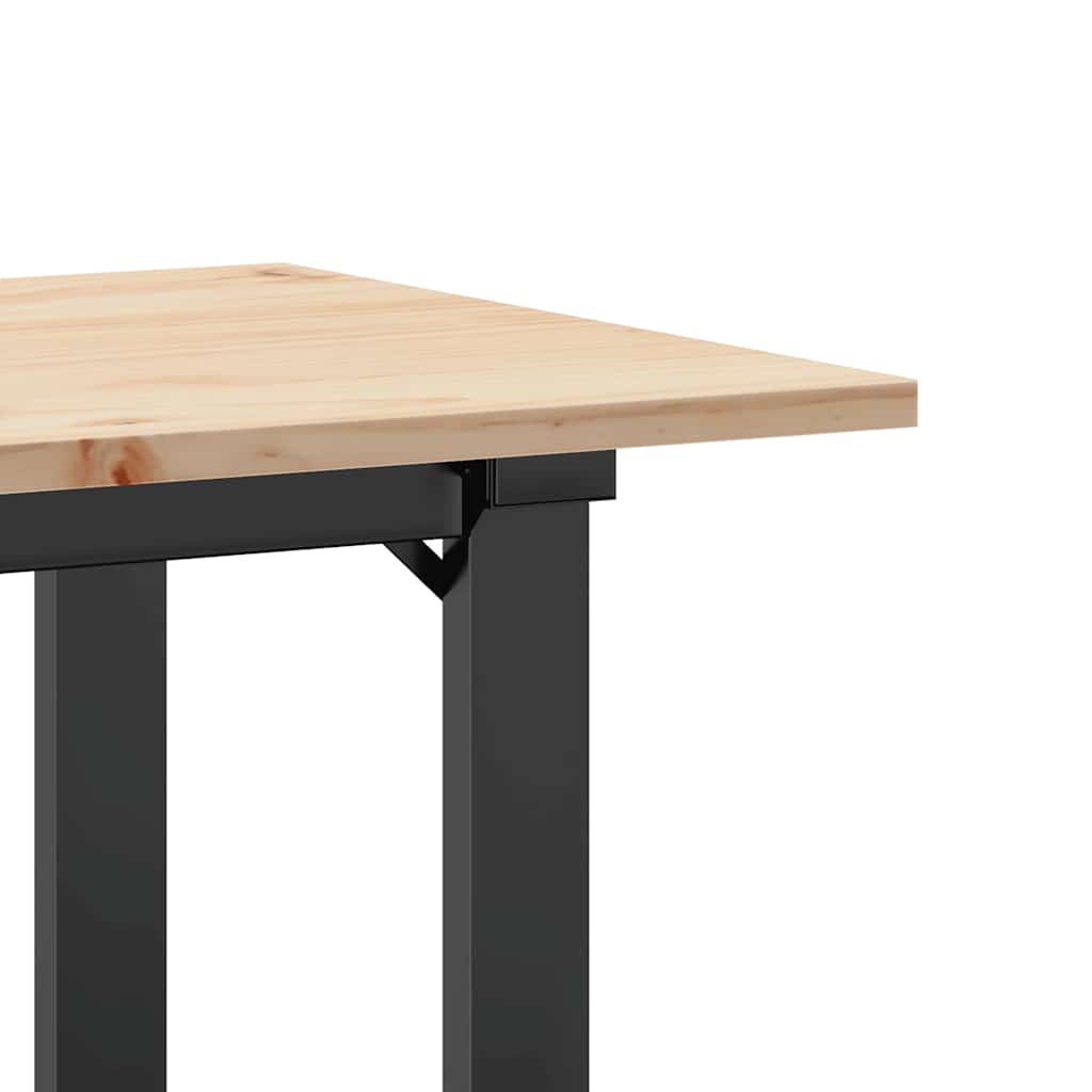 Blagovaonski stol O-oblika 100x50x75 cm od borovine i čelik