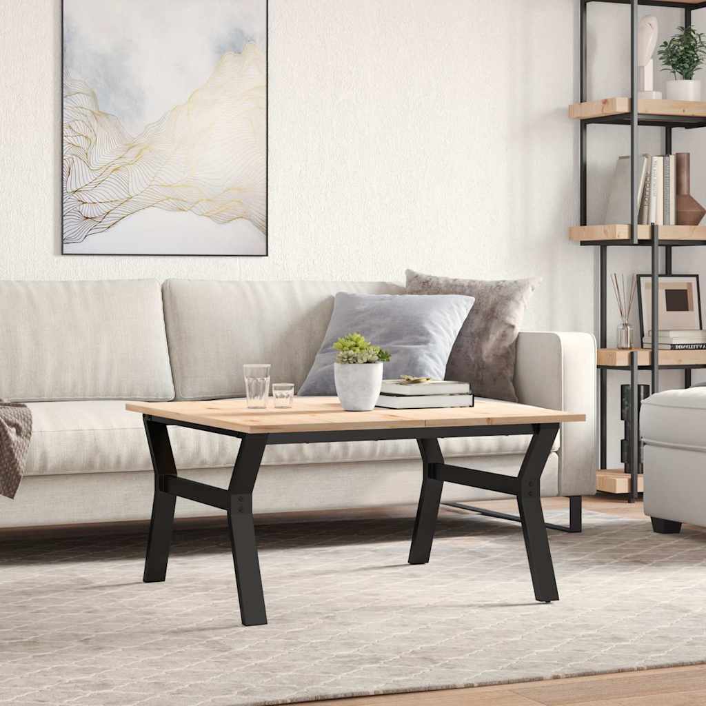 Stolić za kavu Y-oblika 90x90x45 cm borovina i čelik