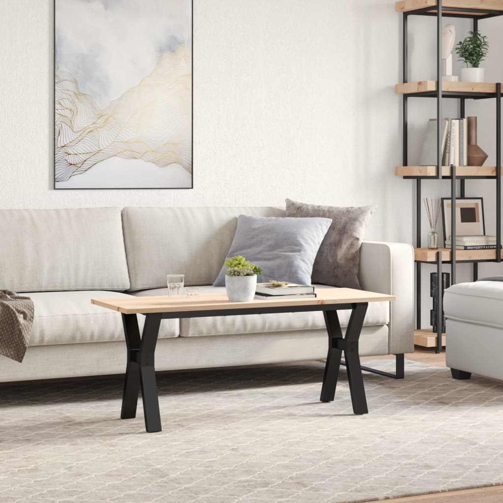 Stolić za kavu Y-oblika 110x40x45cm borovina i čelik
