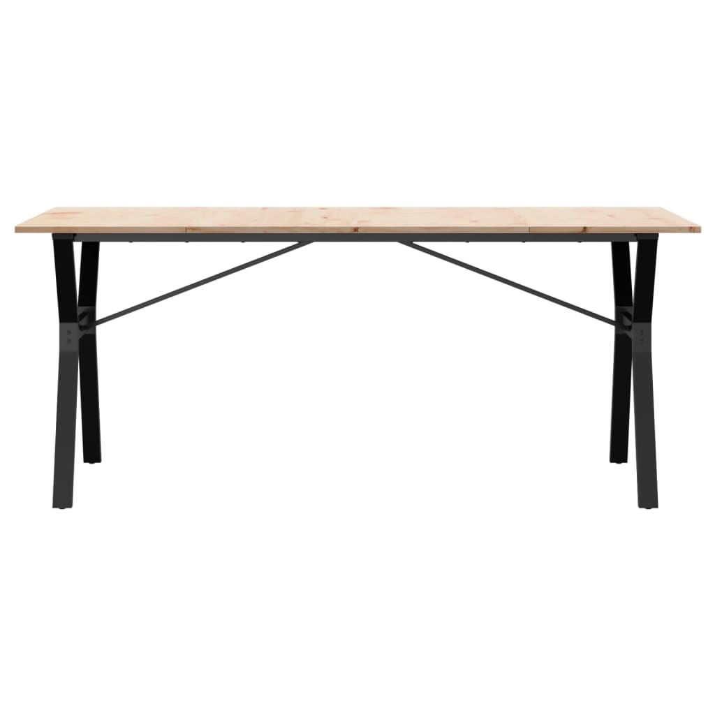 Blagovaonski stol Y-oblika 180x90x75 cm od borovine i čelik