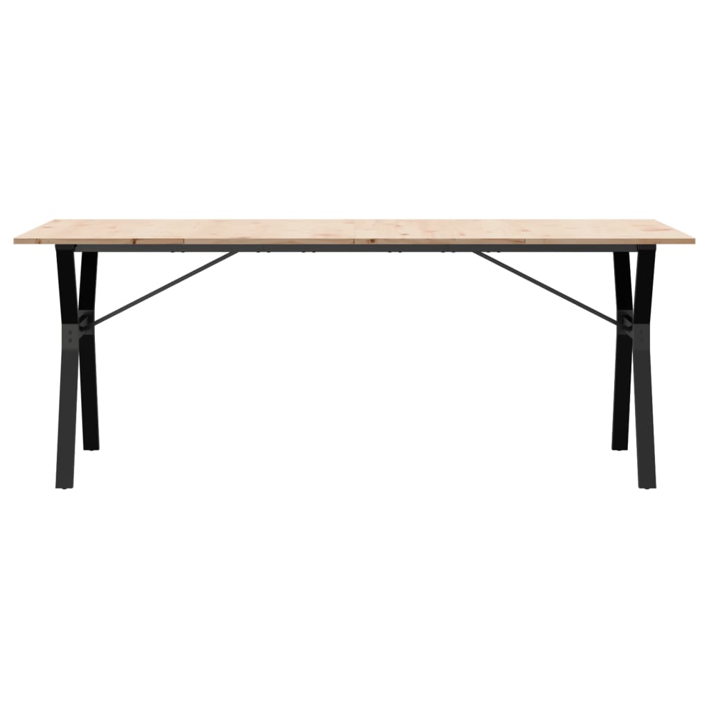 Blagovaonski stol Y-oblika 200x100x75 cm od borovine i čelik