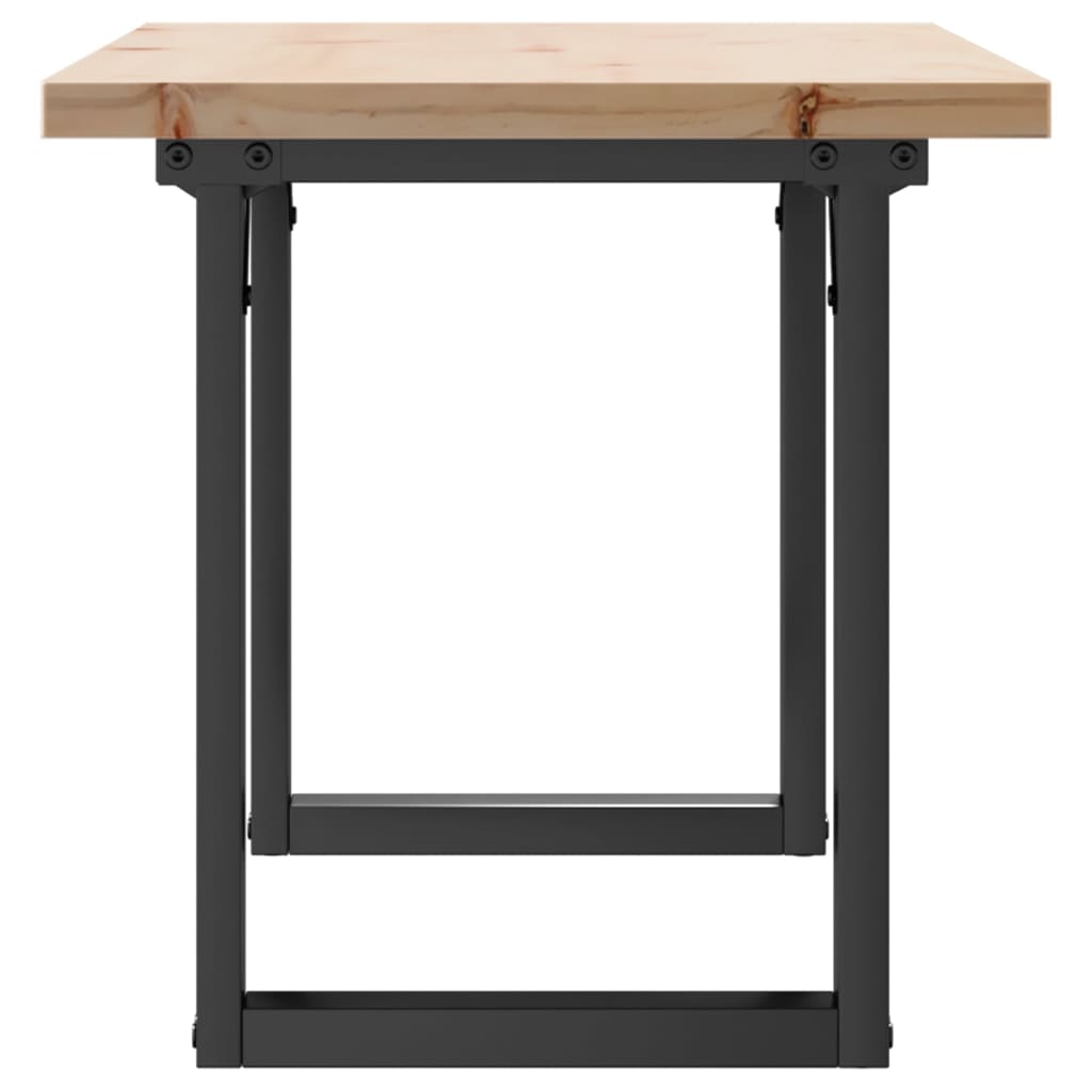 Stolić za kavu O-oblika 90x40x45,5 cm od borovine i čelik