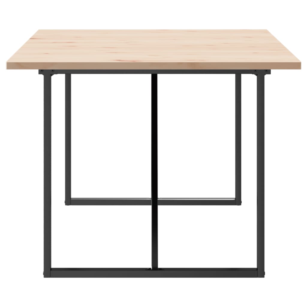 Blagovaonski stol O-oblika 200x100x75,5cm od borovine i čelik