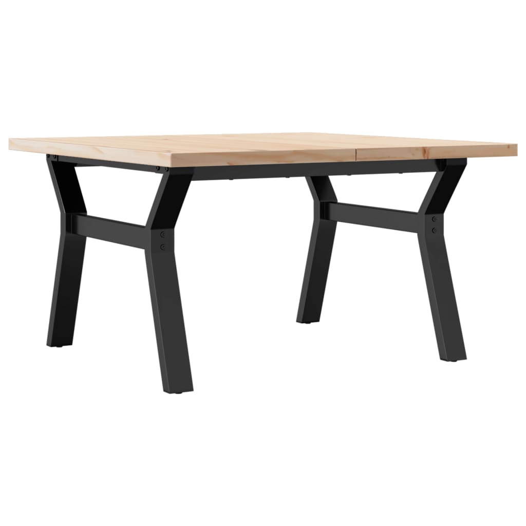 Stolić za kavu Y-oblika 80x80x45,5 cm od borovine i čelik