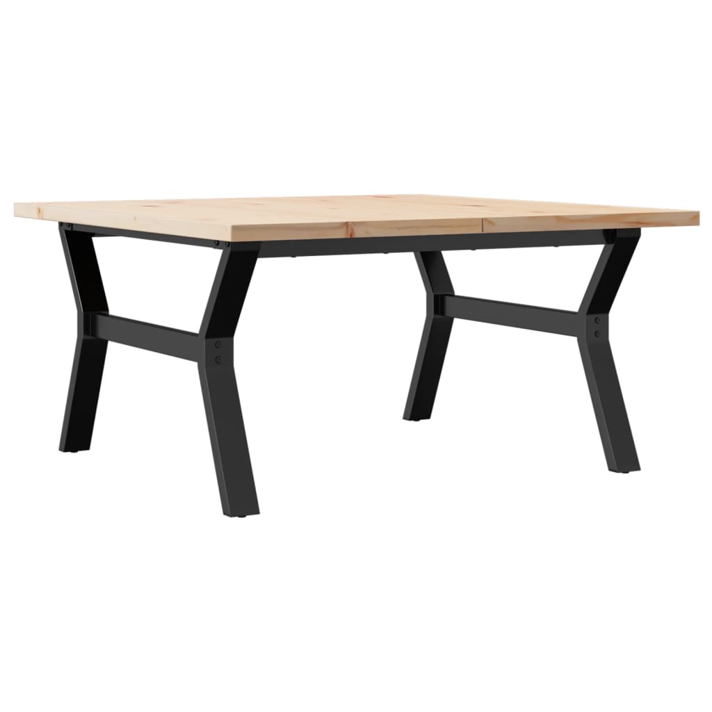 Stolić za kavu Y-oblika 90x90x45,5 cm od borovine i čelik