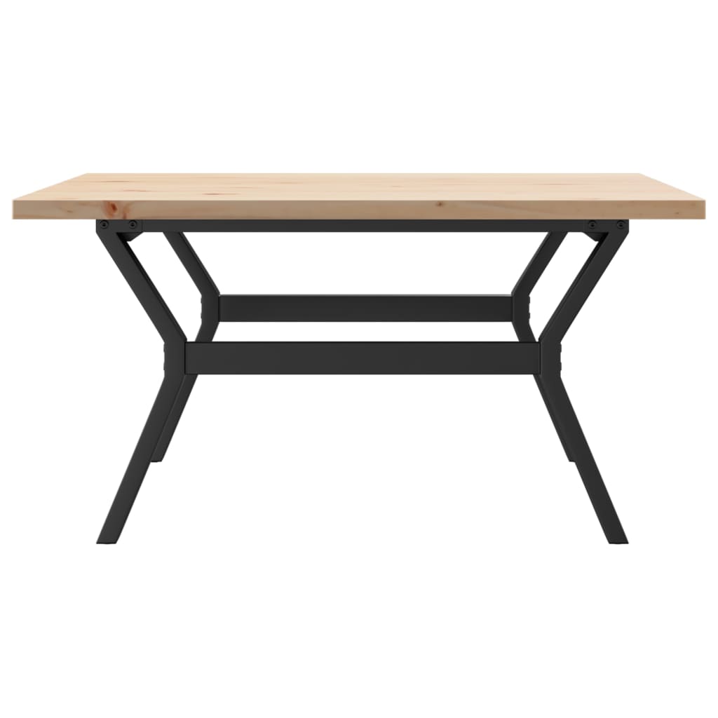 Stolić za kavu Y-oblika 90x90x45,5 cm od borovine i čelik