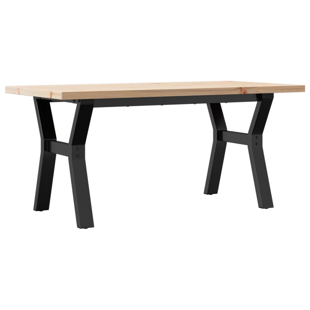 Stolić za kavu Y-oblika 100x50x45,5 cm od borovine i čelik