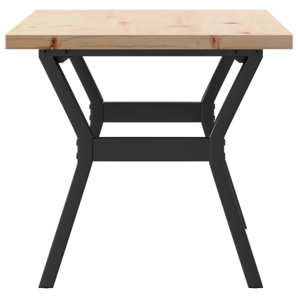 Stolić za kavu Y-oblika 100x50x45,5 cm od borovine i čelik