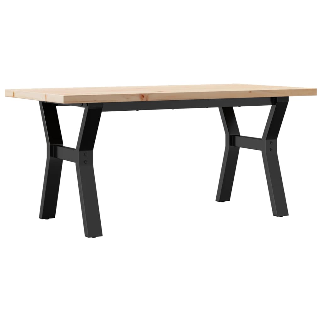 Stolić za kavu Y-oblika 100x50x45,5 cm od borovine i čelik