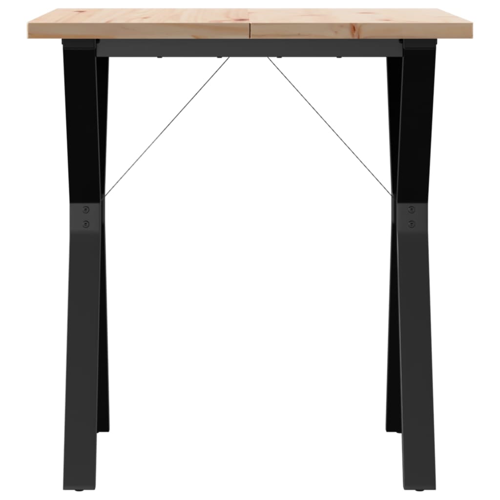 Blagovaonski stol Y-oblika 70x70x75,5 cm od borovine i čelik